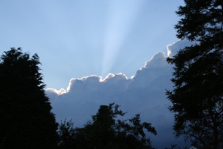 sunlight coming out through clouds